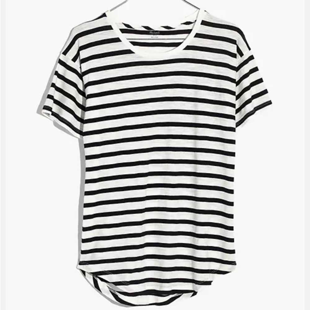 Madewell Women's Whisper Cotton Crewneck Tee in Stripe (Size S)